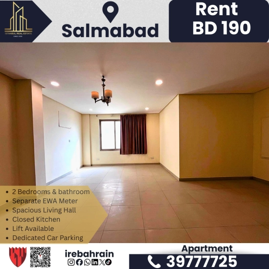 Two Bedroom Apartment for Rent in Salmabad 